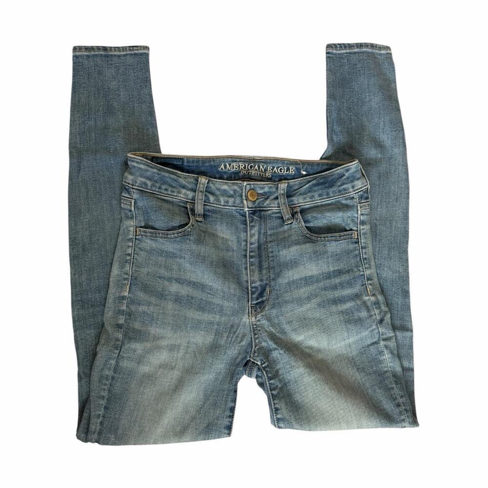 American eagle blue super stretch